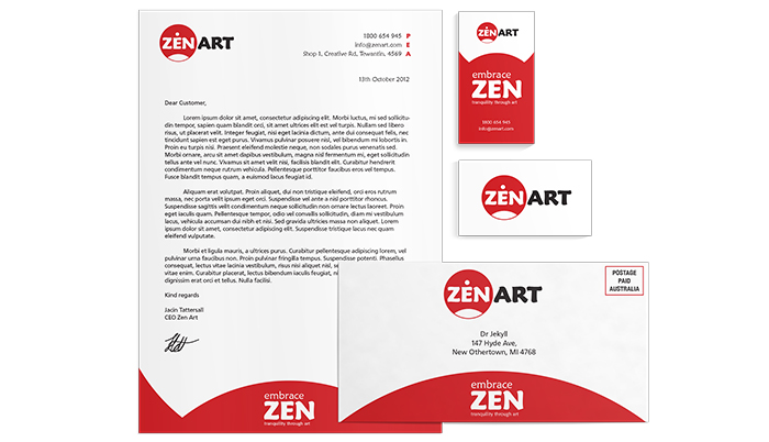 Zen Art branding mockup